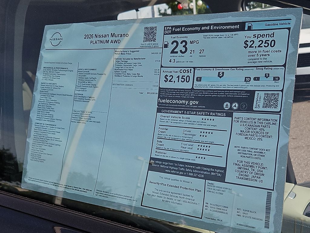 2026 Nissan Murano Platinum
