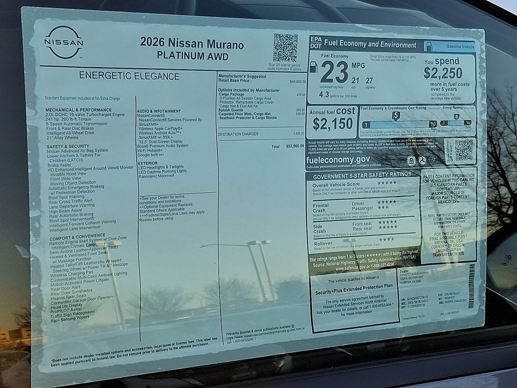 2026 Nissan Murano Platinum