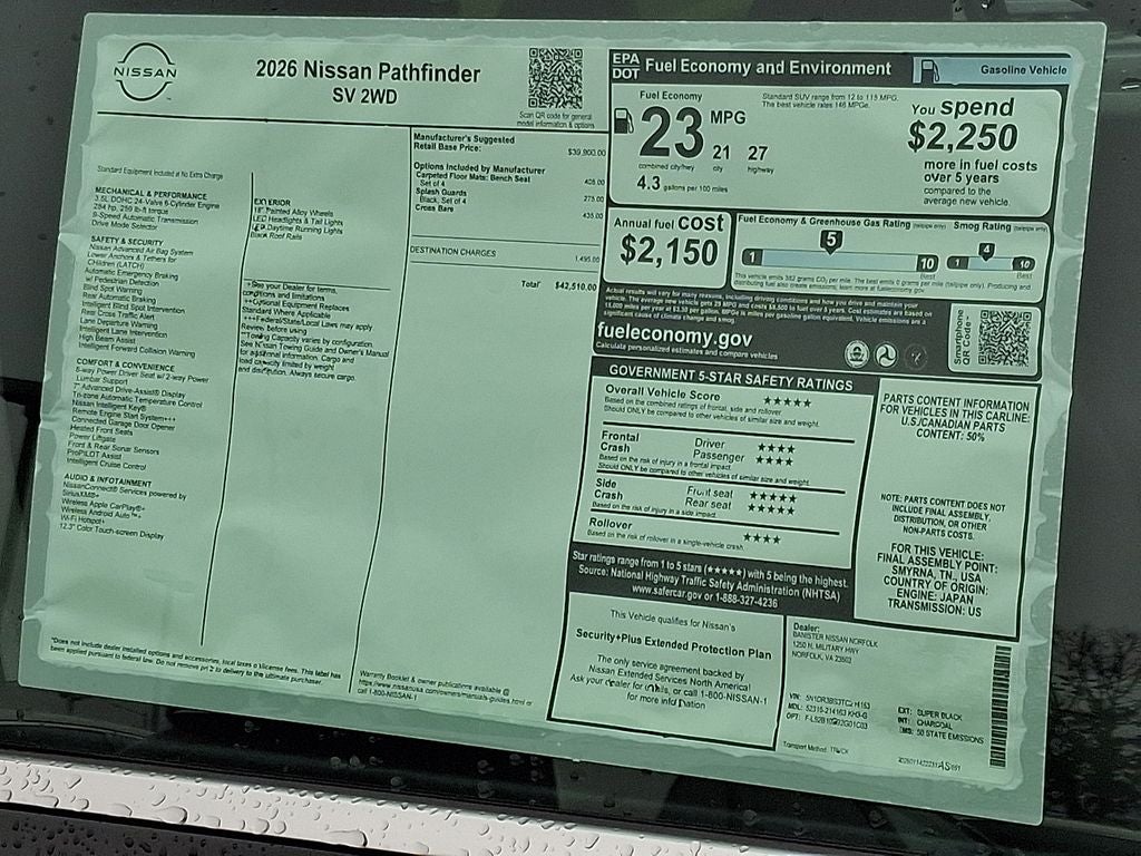 2026 Nissan Pathfinder SV