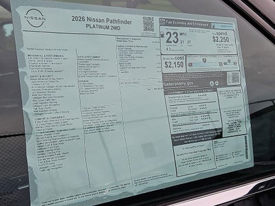 2026 Nissan Pathfinder Platinum