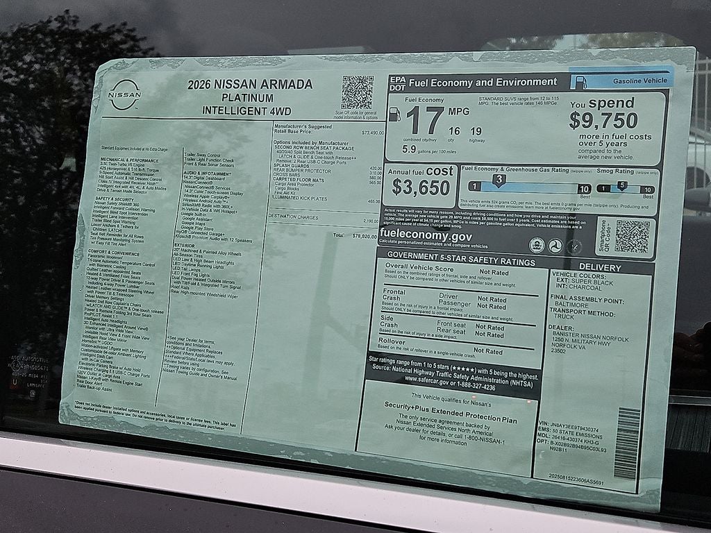 2026 Nissan Armada Platinum