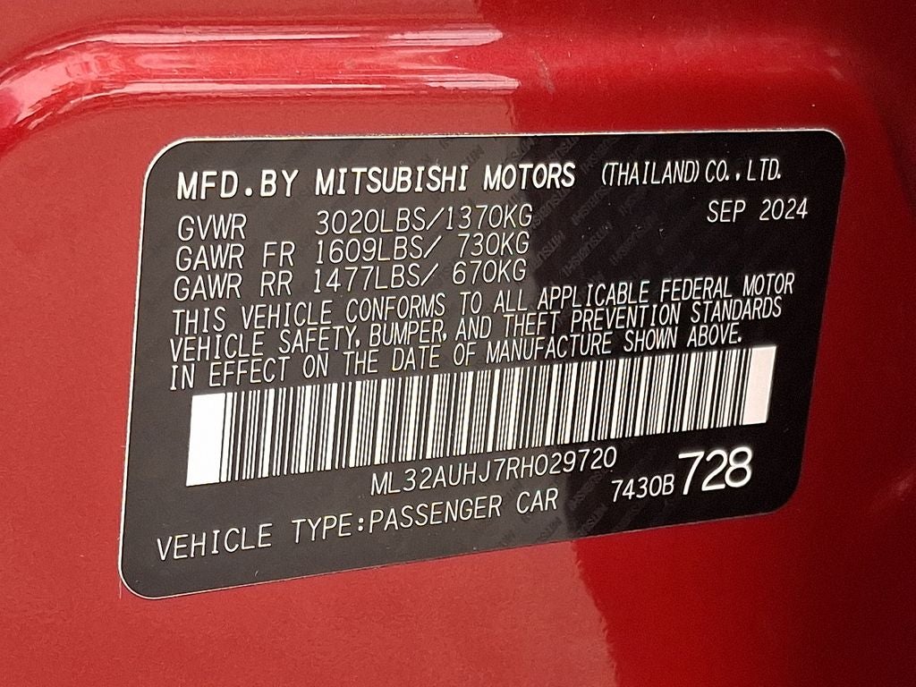 2024 Mitsubishi Mirage ES