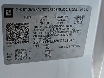 2019 Chevrolet Silverado 1500 High Country