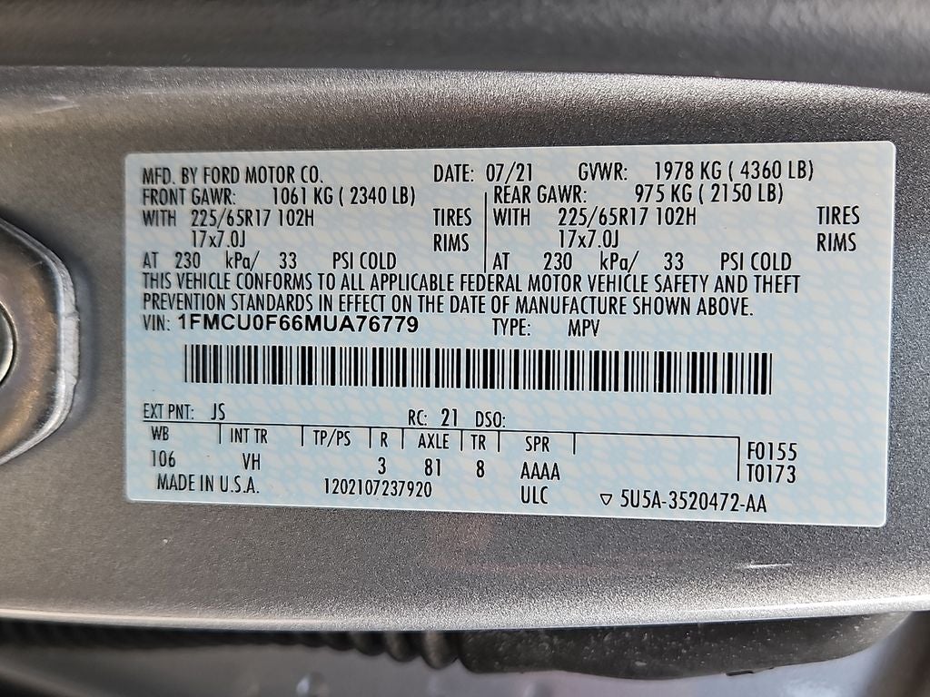2021 Ford Escape S