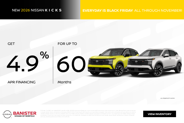 4.9% FINANCING FOR UP TO 60 MONTHS