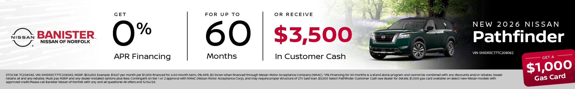 New 2026 Nissan Pathfinder