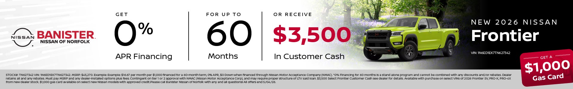  new 2026 Nissan Frontier